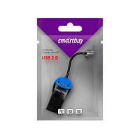 Картридер Smartbuy 711 USB2.0 microSD голубой