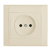 Розетка Makel Defne 1гн. 16A Б/З кремовый 42010022 (1/12)