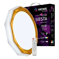 Светильник настенно-потолочный Космос SIESTA Premium 75W 230V LED накладной пульт ДУ (1/5)