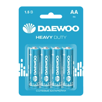 Батарейка Daewoo R6 AA BL4 Heavy Duty 1.5V (4/40/960)