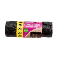 Мешки для мусора Paterra 20л 7мкм ПНД 25шт. черный (1/50)