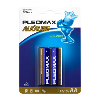 Батарейка Pleomax LR6 AA BL2 Alkaline 1.5V (2/20/400/14400)