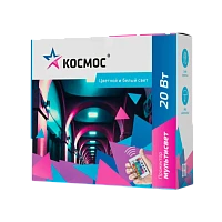 Прожектор светодиодный Космос 20W 230V IP65 RGB с пультом черный (1/24)