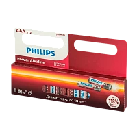 Батарейка Philips Power LR03 AAA BL12 Alkaline 1.5V (12/240/39360)