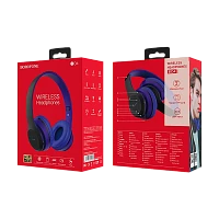 Наушники полноразмерные Borofone BO4 bluetooth 5.0 с микр. синий (1/12/36)