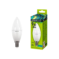 Лампа светодиодная Ergolux C35 E14 9W 4500К 172-265V свеча (1/10/100)