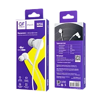 Наушники внутриканальные GFPower M14 с микр. белый