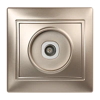 Розетка Smartbuy телевизионная 1-местная 75Ом 5-862МГц шампань "Венера"