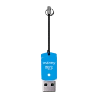 Картридер Smartbuy 706 USB2.0 microSD голубой (1/20)