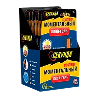 Супер-клей Секунда ГЕЛЬ 3г универсальный BOX12 шоу-бокс (12/144)