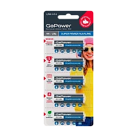 Батарейка GoPower LR6 AA BL5 Щелочная 1.5V (5/50/600)