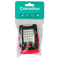 Фонарь ручной Camelion E1442 LED+SMD от батареек 3хААA черный красный (1/10/180)