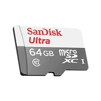 Карта памяти microSD SanDisk Ultra Light 64GB Class10 UHS-I (U1) 100 МБ/сек с адаптером (1/100)