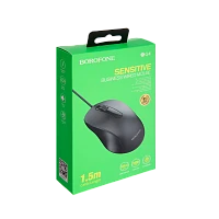 Мышь проводная Borofone BG4 классическая USB черный (1/22/88)