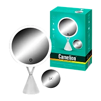 Зеркало Camelion M282-DL настольное подставка с подсветкой/5x белый (1/3)