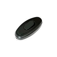 Выключатель Прогресс для бра 10A Негорючий ABS пластик черный (1/50/1000)