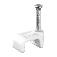 Скоба Volsten V02-6W-2-10-050 пластиковая плоская 10 мм (50шт.)