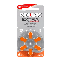 Батарейка Rayovac Extra ZA13 BL6 Zinc Air 1.45V (6/60/600)