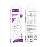 Кабель HOCO X120 Type-C (m)-Type-C (m) 1м 3.0A 60W силикон белый