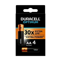 Батарейка Duracell Optimum (Power Boost) LR6 AA BL4 Alkaline 1.5V (4/64/80)