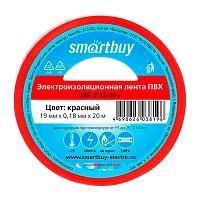 Изолента Smartbuy 19мм*20м ПВХ красный (1/10/200)