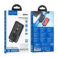 Внешний аккумулятор HOCO Q9 Pro 10000mAh 3.0A 20W 1USB PD3.0 с кабелем Lightning/Type-C черный (1/30