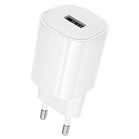 Сетевое З/У Borofone BA101A 1USB 2.1A 10.5W с кабелем microUSB белый (1/20/120)