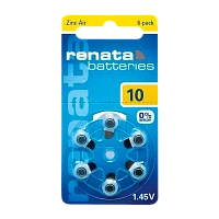 Батарейка Renata ZA10 BL6 Zinc Air 1.45V (6/60/300/3000)