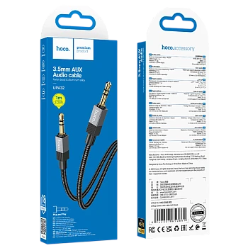 Кабель AUX HOCO UPA32 Jack 3.5mm (m)-Jack 3.5mm (m) 1м черный 