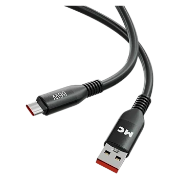 Кабель MORE CHOICE K83a USB (m)-Type-C (m) 1м 6A 66W силикон QC3.0 черный