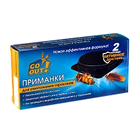 Приманки от тараканов Go Out по 4шт. (1/24)
