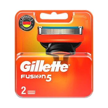 Сменные кассеты Gillette "FUSION" 5 лезвий 2шт. (цена за 1 шт) в картонной упаковке (2/20)