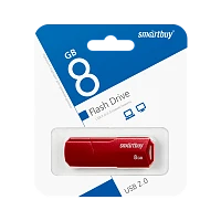 Флеш-накопитель Smartbuy Clue 8GB USB2.0 пластик бургунди