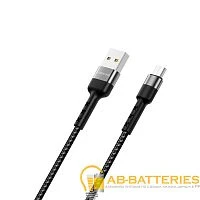 Кабель Borofone BX34 USB (m)-microUSB (m) 1м 2.4A нейлон черный (1/360)