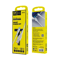 Кабель GFPower 15T USB (m)-Type-C (m) 1м 2.4A TPE белый (1/200/800)