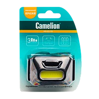 Фонарь налобный Camelion LED5384 1W COB от батареек 3хАА 3 режима черный (1/10/100)