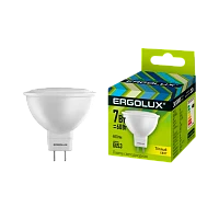Лампа светодиодная Ergolux JCDR GU5.3 7W 3000К 180-240V софит (1/10/100)
