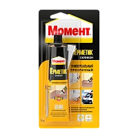 Герметик Момент ГЕРМЕНТ 70мл силиконовый универсальный прозрачный (1/24)