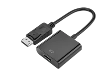Переходник GoPower DisplayPort (m)-HDMI (f) ver.1.4 черный Premium Zip-Lock c подвесом (1/200)