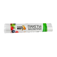 Пакет для расфасовки Рыжий кот 17см x 24см ПНД 9мкм 50шт. прозрачный (1/130)