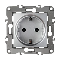 Розетка ЭРА 12-2101-03 1гн. 16A С/З алюминий (1/10/100)