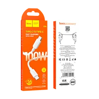 Кабель HOCO X96 Type-C (m)-Type-C (m) 1м 3.0A 100W ПВХ белый (1/31/310)