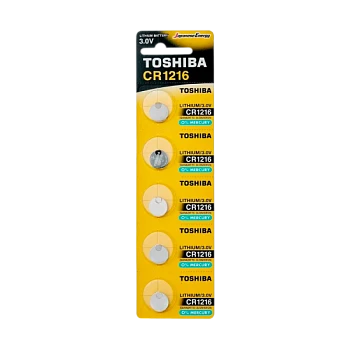 Батарейка Toshiba CR1216 BL5 Lithium 3V (5/100/12000)