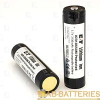Аккумулятор ET ICR18650M  Protected 18.0*65.0, 3100mAh, Li-Ion, в пластиковом боксе на 2шт (2/400)