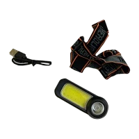 Фонарь налобный Без бренда HT-119 от аккумулятора 2 режима черный