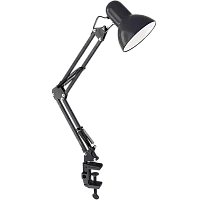 Светильник настольный Ultraflash UF-312P 60W 220V E27 струбцина черный (1/20)