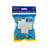 Разветвитель Toker 3Т 3р.Б/З в индивидуальной упаковке белый (1/50)