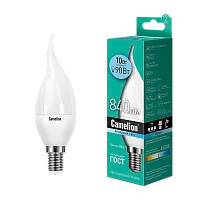 Лампа светодиодная Camelion CW35 E14 10W 4500К 170-265V свеча на ветру матовая (1/10/100)