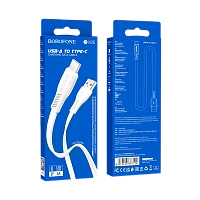 Кабель Borofone BX85 USB (m)-Type-C (m) 1м 3.0A ПВХ белый (1/360)