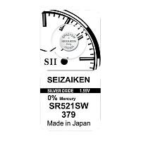 Батарейка SEIZAIKEN 379 (SR521SW) Silver Oxide 1.55V (1/10/100/1000)